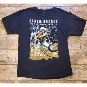 Garth Brooks World Tour 2014-2017 Men's Comfort Soft Heavyweight  T-Shirt...